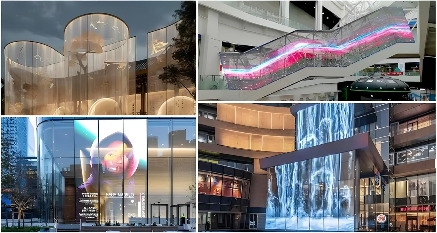 Aplicaciones de las Pantallas Transparentes de LED Flexible