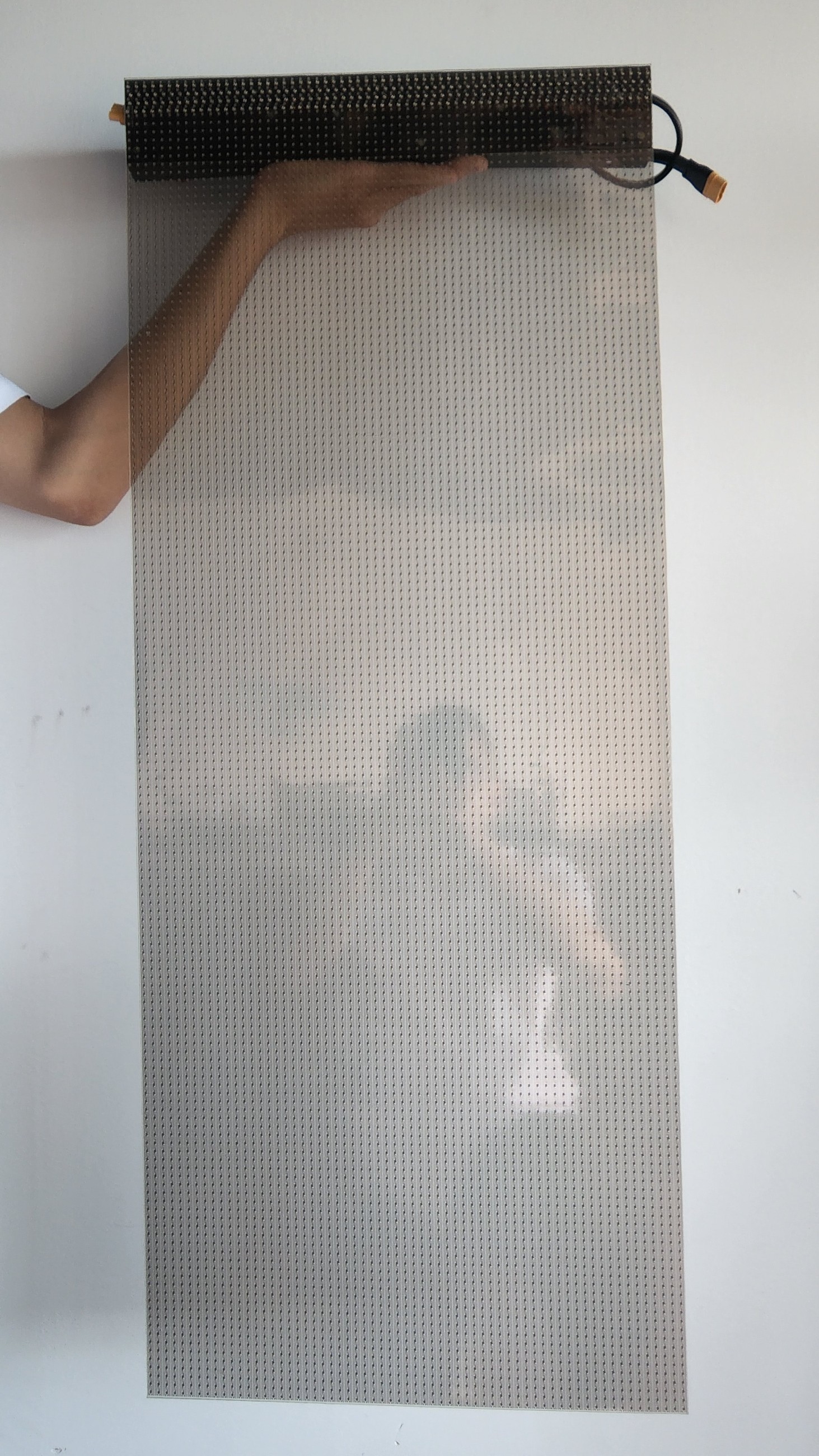 Which industries have strong demand for LED flexible transparent screens?