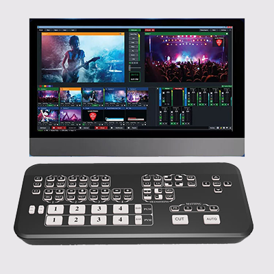 broadcast video streaming switcher video Vmix&OBS switcher live stream mixer video switcher for live and broadcast keyboard