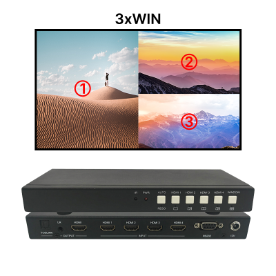 Cheap Price 4K Ultra HD LCD Video Wall Processor 4 input 1 output 2x1 4x1PBP PIP hdmi multiviewer