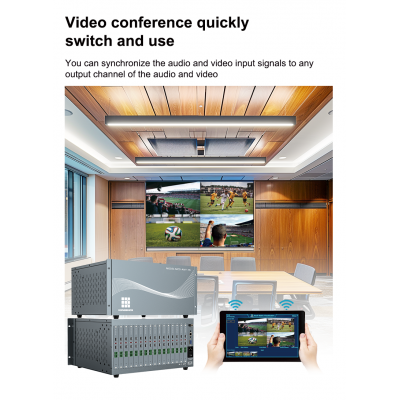 Wholesale 6x6 Seamless 4k60 16 Channel Hdmi Matrix Over Ip  8x8 Matrix Switcher with Preset Functions